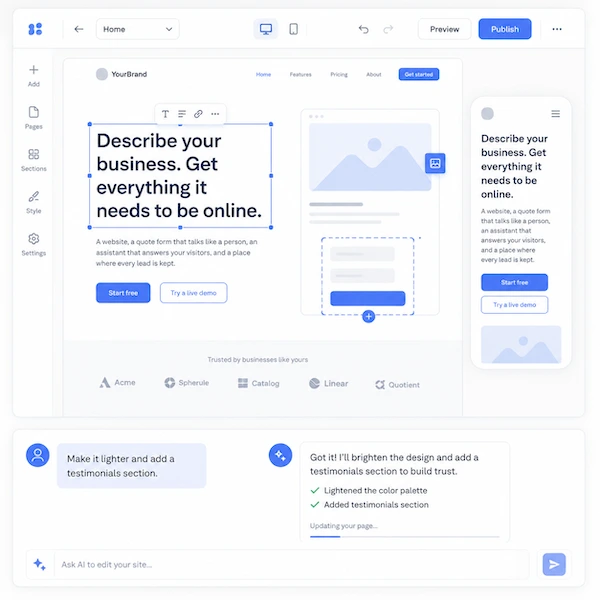 Email inbox set up on a custom business domain